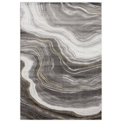 Tapis doré / gris Esquivel