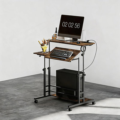 Bureau debout réglable, bureau debout avec plateau inclinable