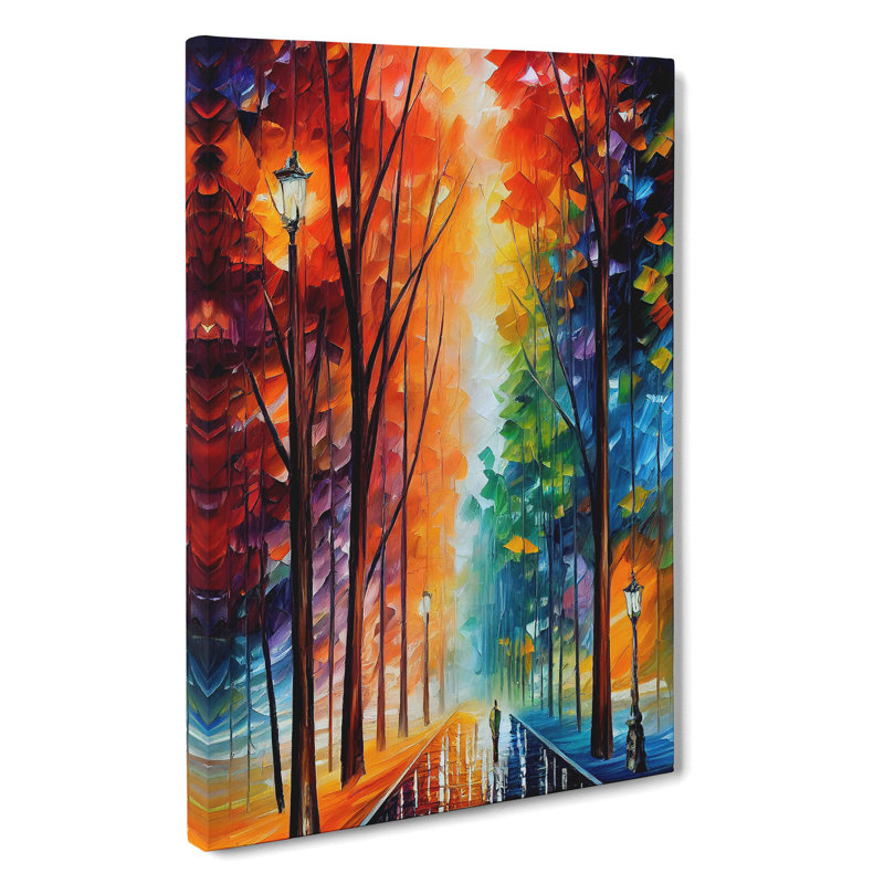 XC1022-1653X Colourful Woodland Forest No.2 - Wrapped Canvas Print, 76cm H x 50cm W x 3cm D