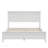 Full Platform Bed, White Solid Wood