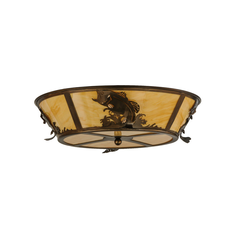 Rustic Lodge 4 - Light Flush Mount