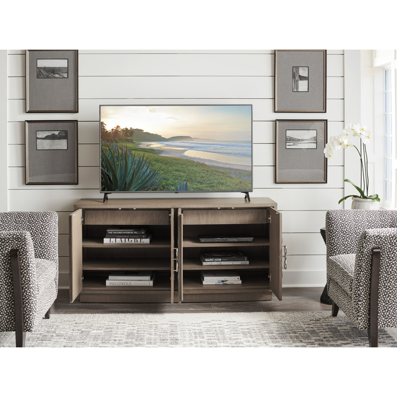 Grove Park 62" Dove Gray Ash Media Console with Storage