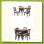 Ensemble de table de salle à manger pliable pour petit espace, ensemble de salle à manger extensible 5 pièces de style maison de campagne, ensemble de petite table de cuisine avec table de salle à manger à abattants et 4 chaises de salle à manger rembourrées-1905670316