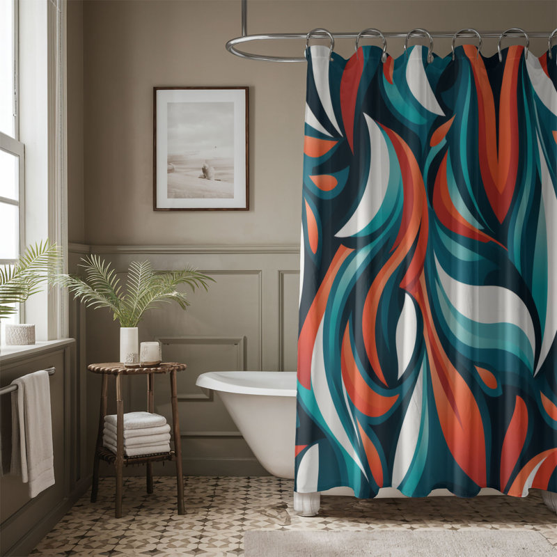Varied Designs - Rideau de douche Premium, H 74 po x l 71 po