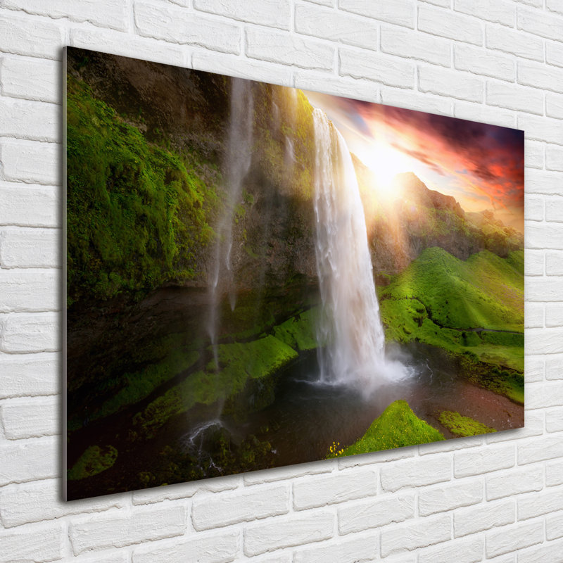 Waterfall - No Frame Print on Glass