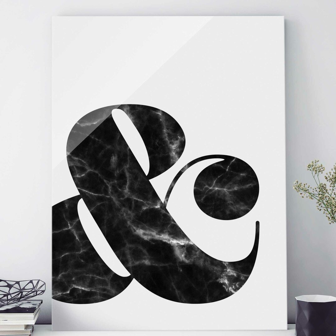 Glasbild Marble Ampersand