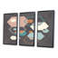 «Geometric Hexagons Pattern IV», ensemble d'art mural encadré moderne sur toile Mid-Century-72044324-72043235