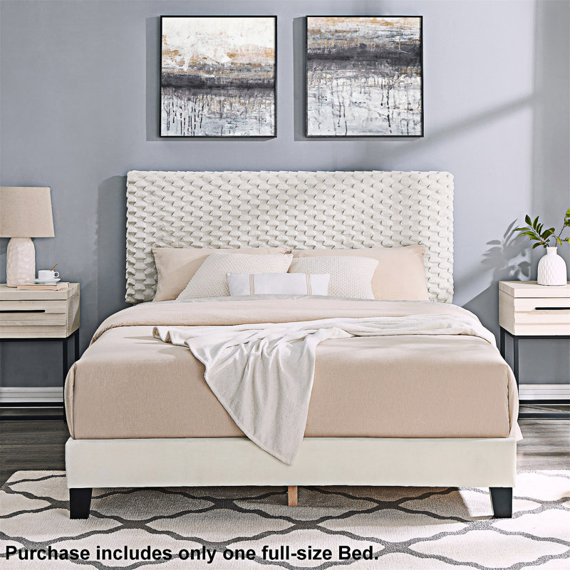 Upholstered Platm Bed, Full