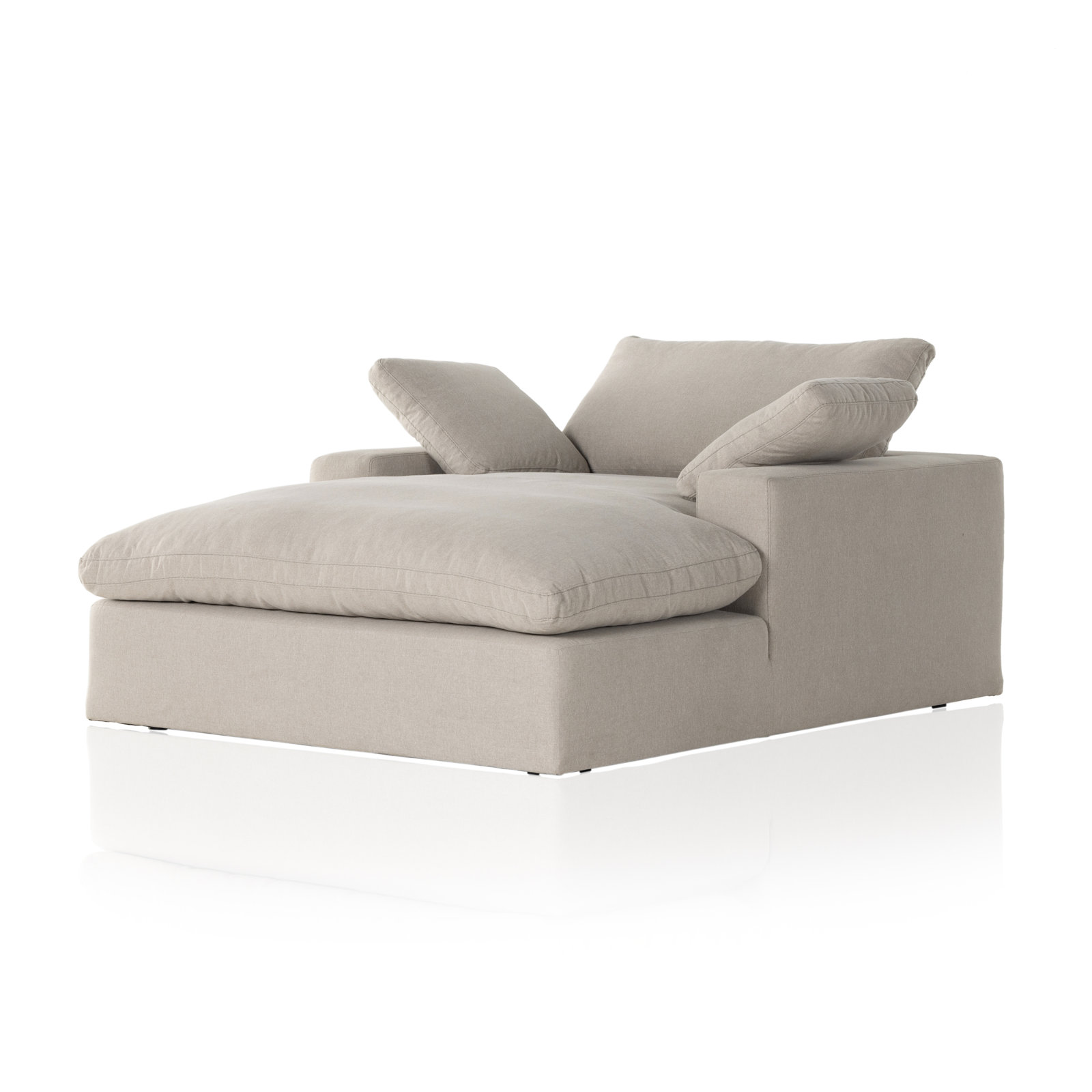 Kelly Upholstered Chaise Lounge, Destin Flannel Polyester Blend