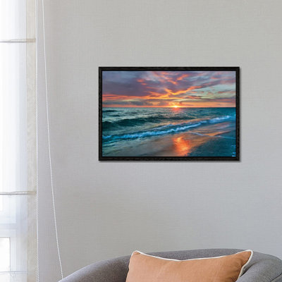 Sunset Over Ocean, Gulf Islands National Seashore, Florida by Tim Fitzharris - Floater Frame Gallery-Wrapped Canvas Giclée on Canvas