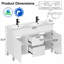 Ensemble de meuble-lavabo double autoportant standard autoportant Abaokoro avec plateau en résine