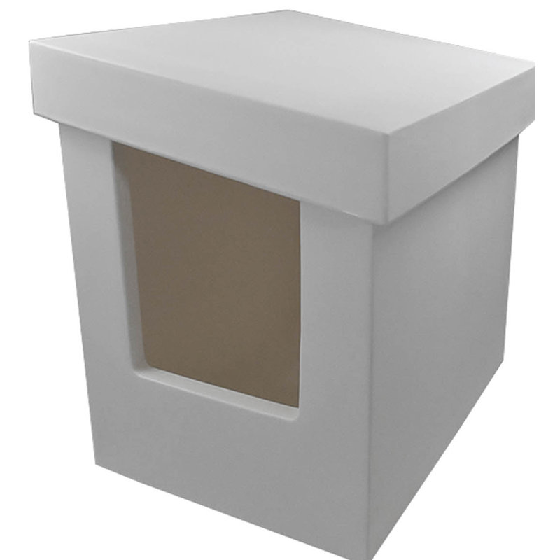 Sloped Standard Litter Box, White