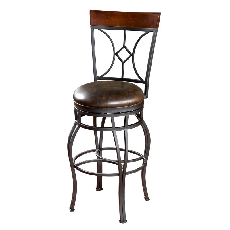 Dombroski Swivel Upholstered Counter Stool