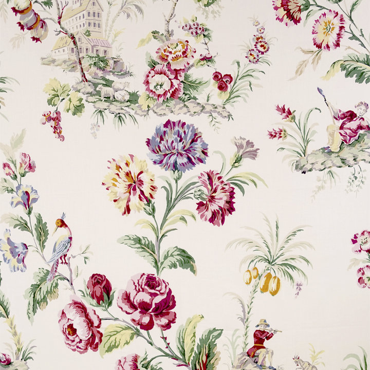 Tissu en lin Jardin Somerset, Bloom