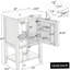 Meuble-lavabo de 20 po avec lavabo, armoire de salle de bain avec porte à fermeture douce, support de rangement et tablette ouverte, noir
