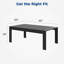Table basse d'extérieur toutes saisons en aluminium (table incluse seulement)-432622153