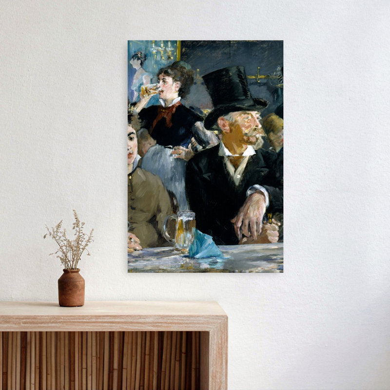Rue Mosnier, vers 1878. Estampe d'art mural abstrait contemporain représentant une ville., H 24 po x l 16 po
