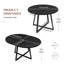Extendable Dining Table, Oval Dining Table for Kitchen & Dining Room, 43.3''-59'', Black-338513095