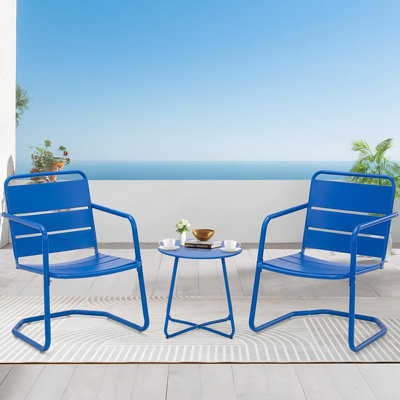 3 Piece Patio Set, Small Patio Furniture Set - 2 C-Sprin...