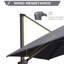 Parasol rectangulaire en porte-à-faux gris 120 po x 156 po-96387155