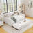 Daybed With Trundle Upholstered Bed With Vertical Stripes-144972067-144972061