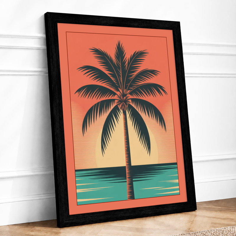 Palm Silhouette Tropical - Print, Black, A3 - 42.0 x 29.7 cm