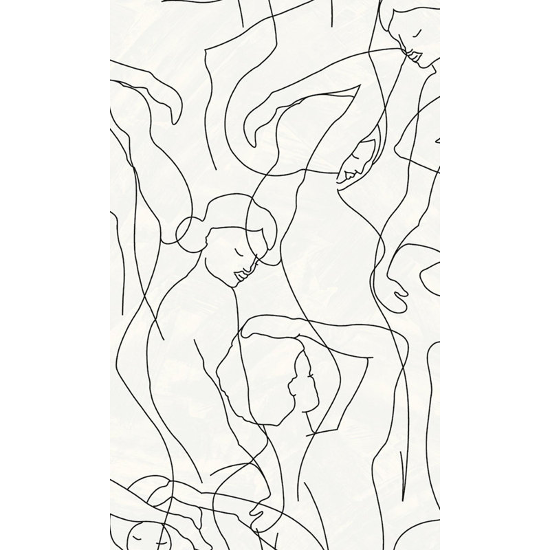 Rouleau abstrait Teviston, Blanc