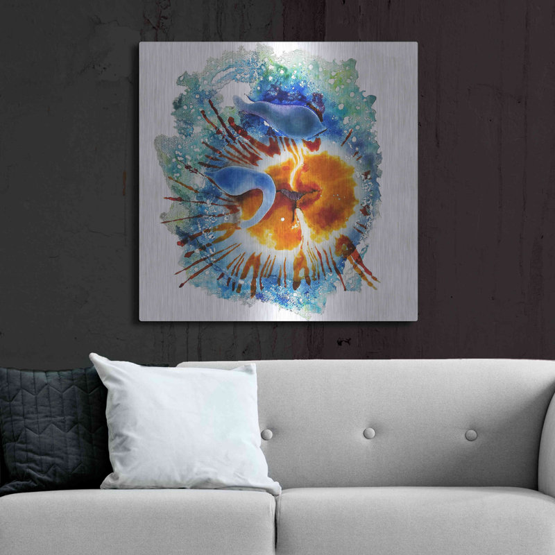 Brayden Studio® «Urticina Felinal» par Rita Shimelfarb, art mural en métal, H 36 po x l 36 po