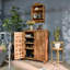 Banc de rangement en bois manufacturé brun