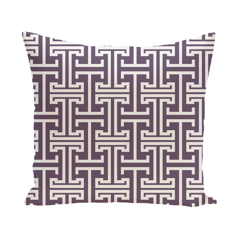 Housse et insert de coussin carré Greek Isles, H 26 po x l 26 po x P 7 po, Mauve