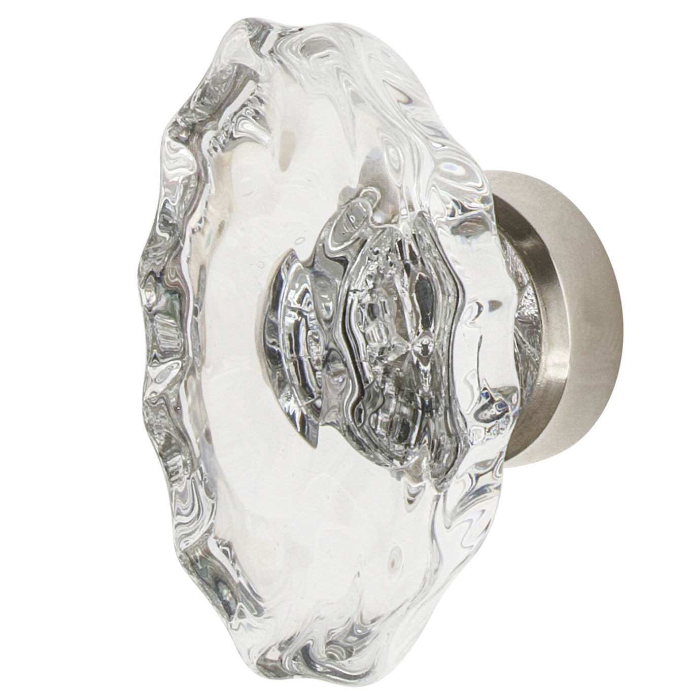 Chateau Crystal Cabinet Knob, Polished Nickel