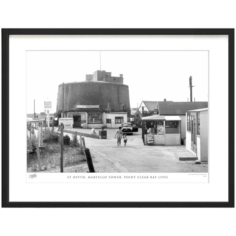 St Osyth, Martello Tower, Point Clear Bay C1955 by Francis Frith - Single Picture Frame Print, 45cm H x 60cm W x 2.3cm D