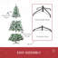 Sapin de Noël enneigé 6 pi avec des branches réalistes, 61 pommes de pin et 800 pointes