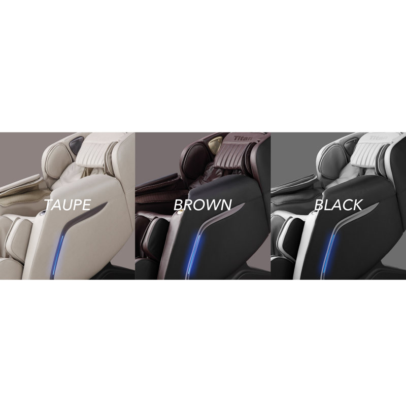 TP Cosmo Massage Chair, Black, Black Faux Leather