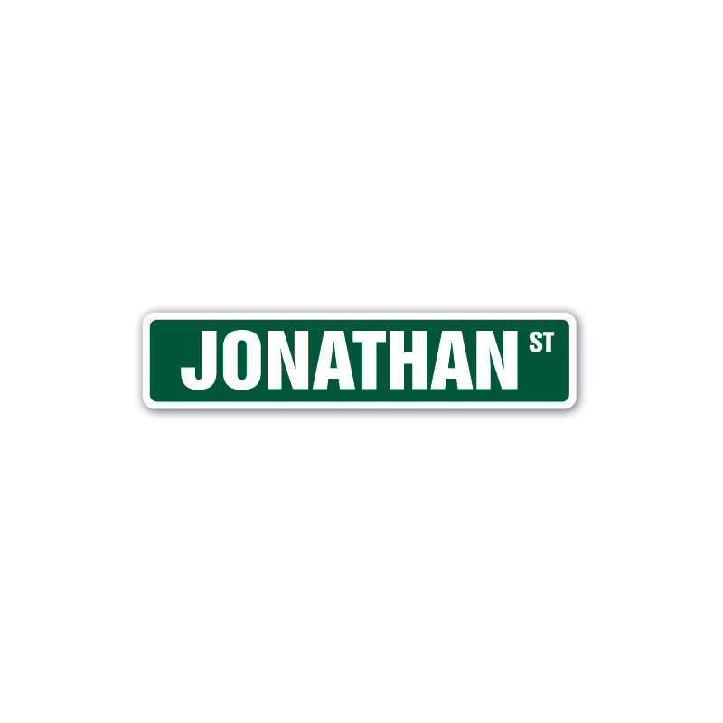 Plaque de rue Jonathan en plastique robuste 4 po x 18 po