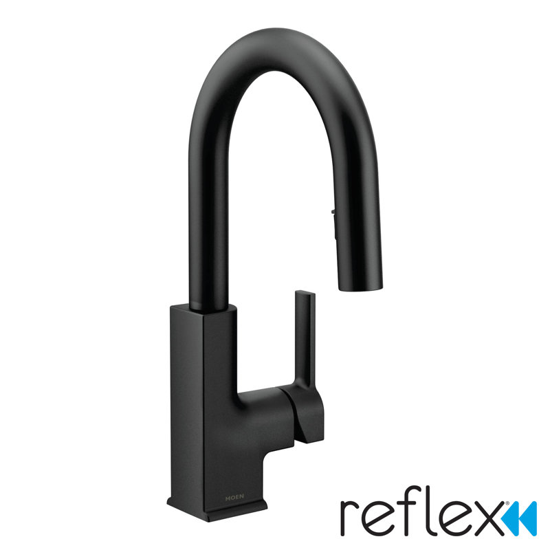 Robinet de bar escamotable STo avec système Reflex, Noir mat
