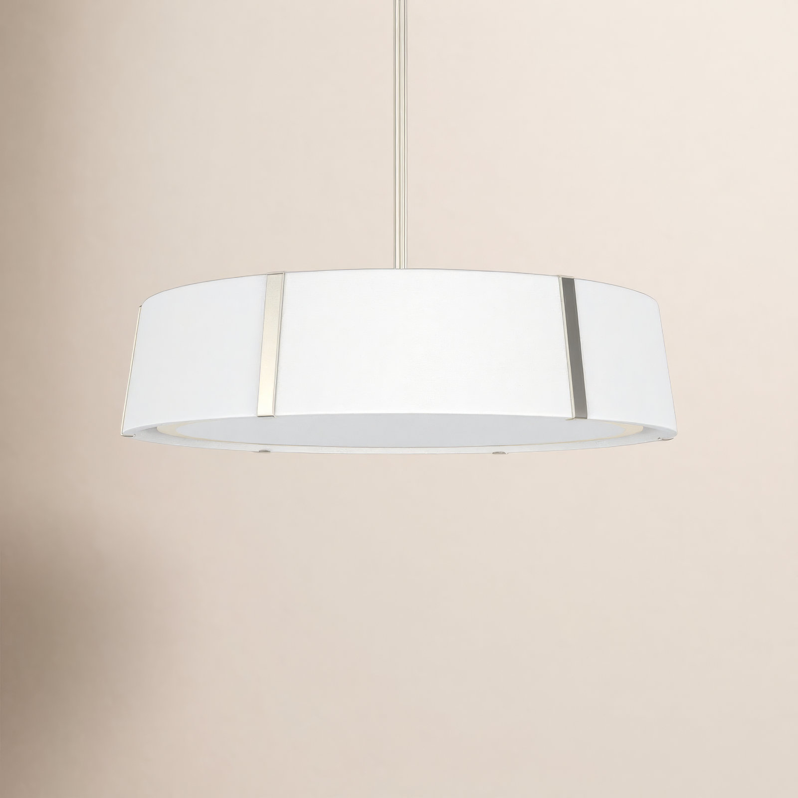 Marietta 6 - Light Dimmable Drum Chandelier, Nickel