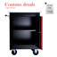 Chariot multi-outils, 20,63 * 12,99 * 25,16 pouces - Chariot noir et rouge avec un poids net de 37,11 lb