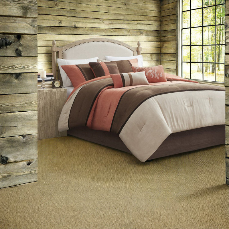 Ensemble de literie de pièce en faux suède de style rustique pour la maison