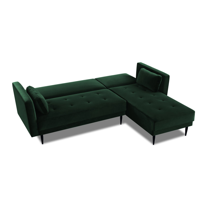 Brutus Sleeper Corner Sofa, Hunter Green
