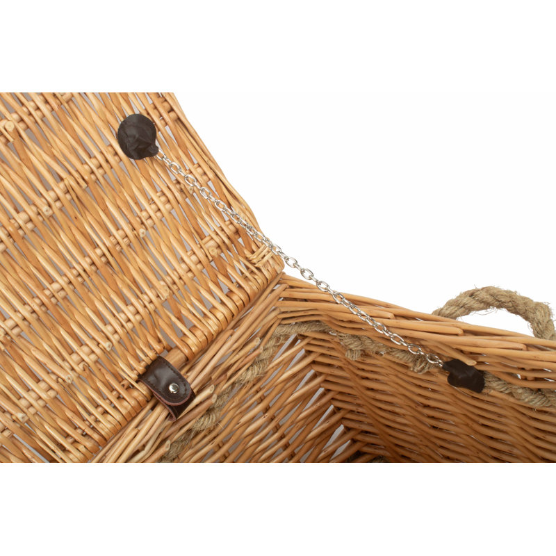 Wicker Rope Handled Storage Trunk