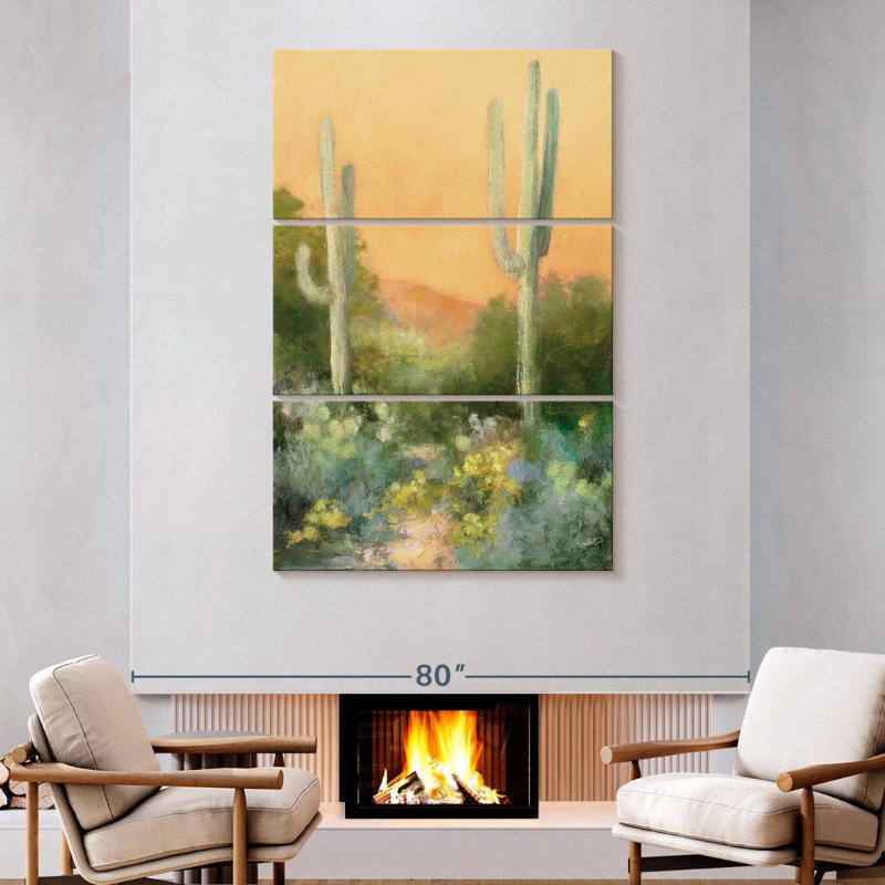 Harnek Orange Sunrise Desert I, 74" H x 48" W