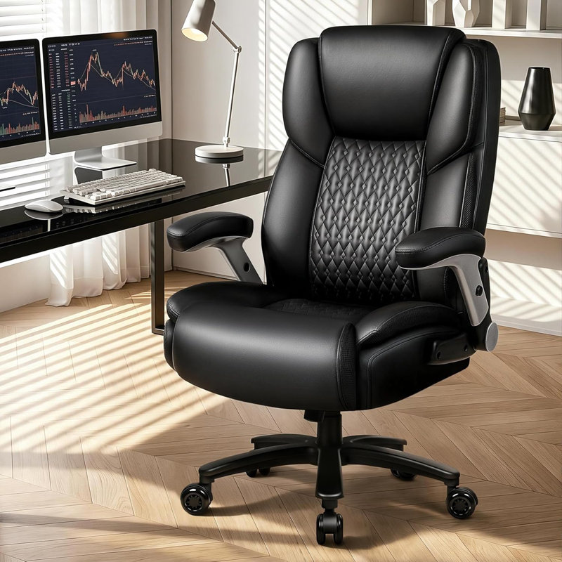 Grande chaise de bureau ergonomique 500 lb, Noir