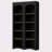 Free Standing 5 Tier Bookshelves, Bookcases Set Of 2, Farmhouse Two-Tone Storage Cabinet With Adjustable Shelves, Modern 72"H Kitchen Pantry Cabinet For Living Room, Home Office, Black