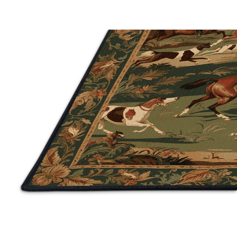 Tapis brun français lavable à la machine, Tapis de couloir 2 pi x 4 pi