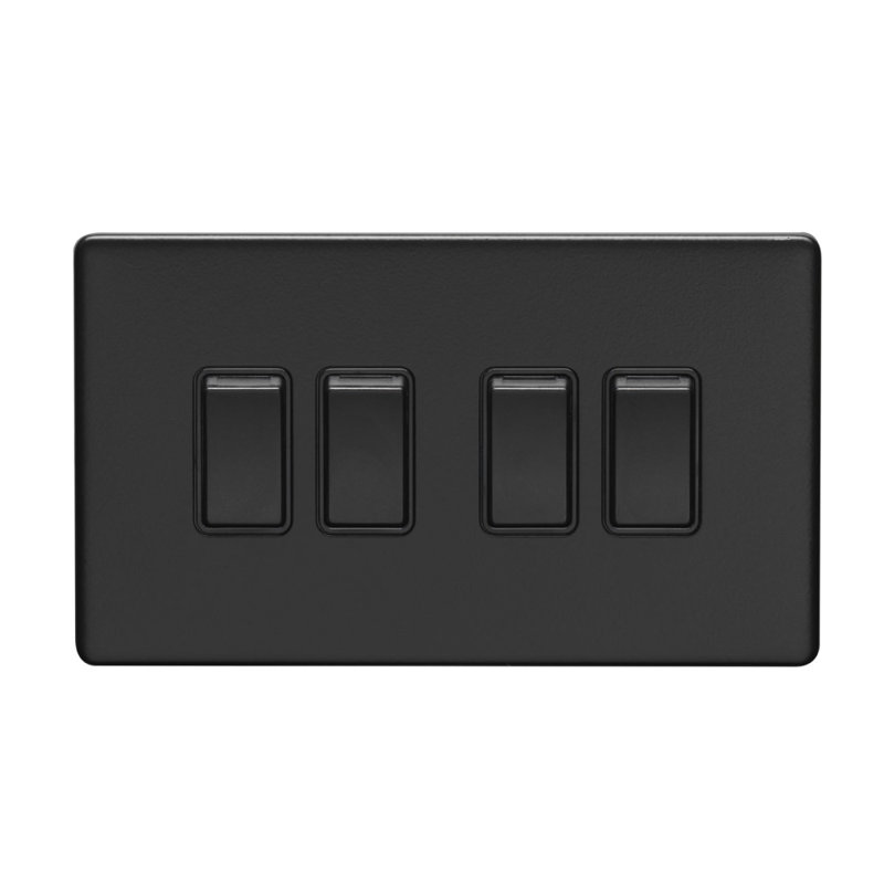 3Mm Slim Profile - Light Switch, Matt Black