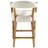 Prater Upholstered Leather Counter Stool with Solid Wood Frame