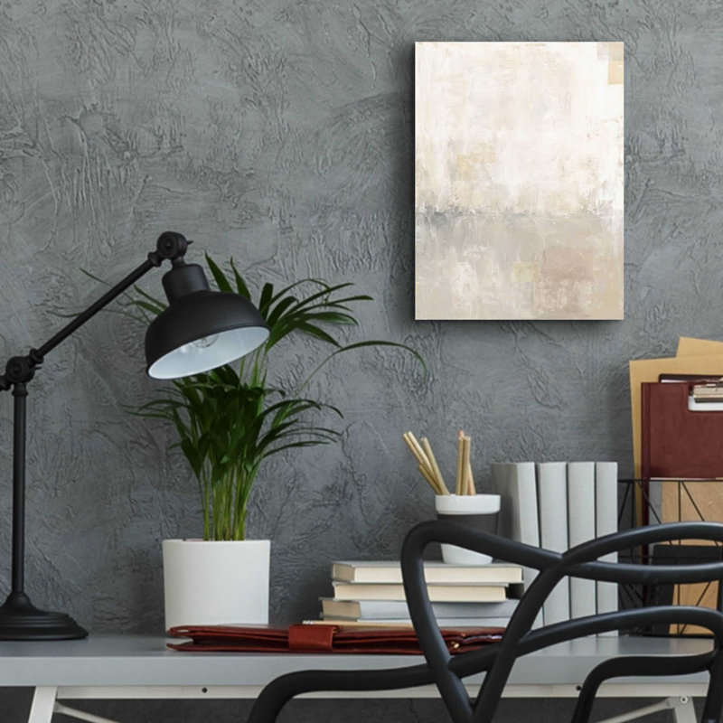 «Grey Morning Light II» par Courtney Prahl, art mural en verre acrylique, H 16 po x l 12 po x P 0,13 po