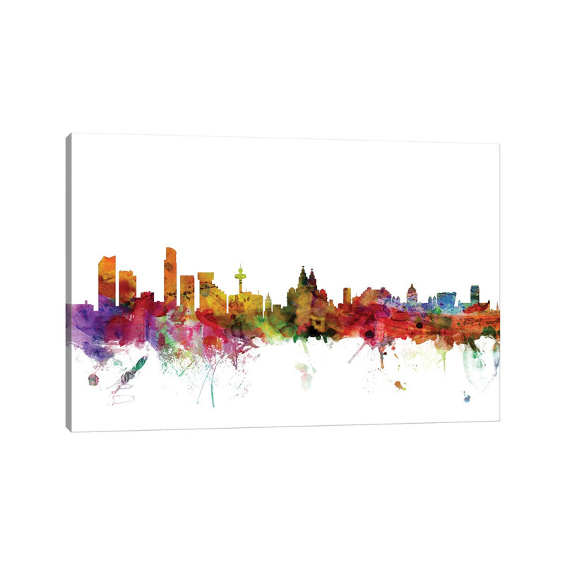 Liverpool, England Skyline by Michael Tompsett - Wrapped Canvas Gallery-Wrapped Canvas Giclée