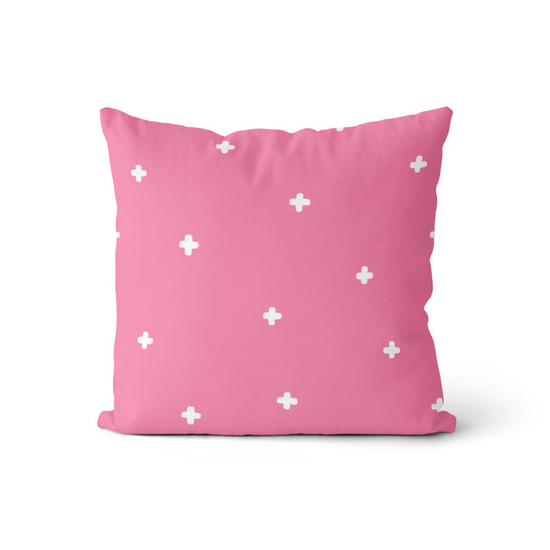 Housse de coussin Jannel, Rose / blanc